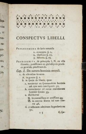 Conspectus libelli.