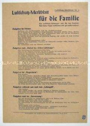 Merkblatt für den Luftschutz