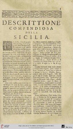 Descrittione compendiosa della Sicilia
