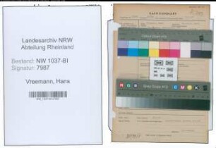 Entnazifizierung Hans Vreemann , geb. 06.04.1913 (Arbeiter)