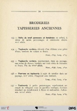 Broderies - Tapisseries anciennes