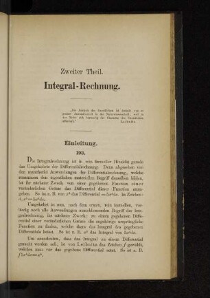 Zweiter Theil. Integral-Rechnung.