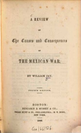 A review of the causes and consequences of the Mexican war
