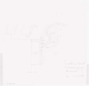 Garten Therstappen, Brühl Neugestaltung: Lageplan Detail am Hallenbad Variante I 1:100