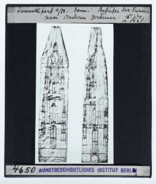 Frankfurt am Main, Dom St. Bartholomäus : Entwurf für Turm