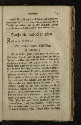 Beyspiele kindlicher Liebe.