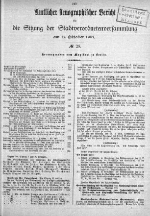 No 28, 17. Oktober 1907
