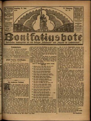 Ausgabe vom Sonntag, den 27. Juni 1920.