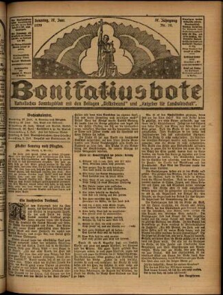 Ausgabe vom Sonntag, den 27. Juni 1920.