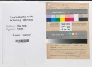 Entnazifizierung Heinrich Junker , geb. 06.04.1889 (Lehrer)