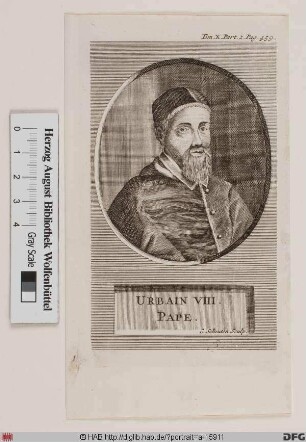Bildnis Papst Urban VIII. (Maffeo Barberini) (reg. 6. 8. 1623 - 29. 7. 1644)