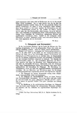 Pädagogik und Universität