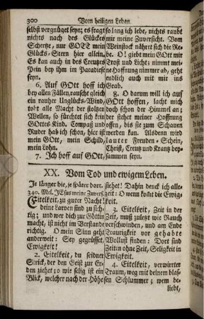 XX. Vom Tode und ewigem Leben.