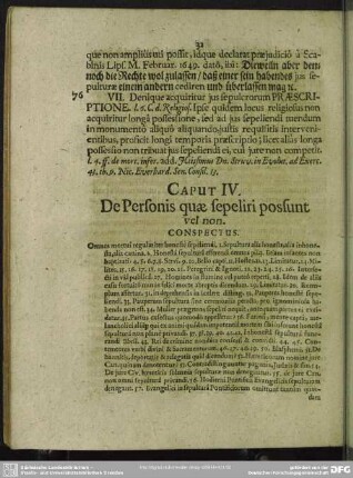 Caput IV. De Personis quae sepeliri possunt