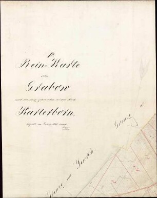I. Rein-Karte von Grabow und der dazugehörigen wüsten Feldmark Karterborn (6 Teile)