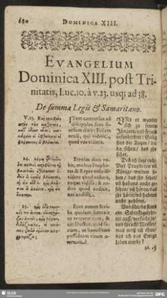 Evangelium Dominica XIII. post Trinitatis