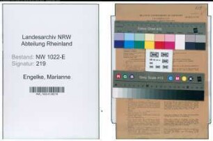 Entnazifizierung Marianne Engelke , geb. 01.05.1903 (Angestellte)