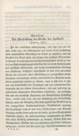 273-284 Bunsen: Die Verfassung der Kirche der Zukunft