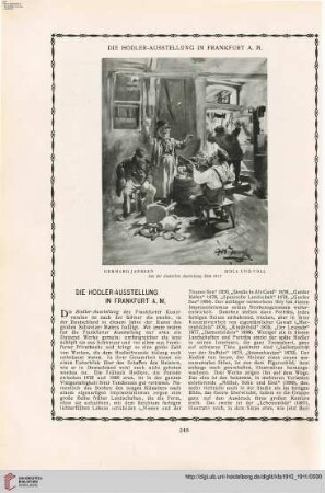 26: Die Hodler-Ausstellung in Frankfurt a. M.