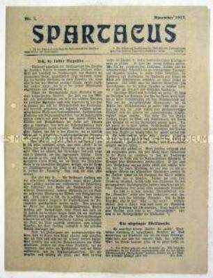 Mitteilungsblatt des Spartakus-Bundes ("Spartakus-Brief") zur Kriegslage