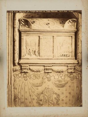 San Francesco, Rimini: Monument der Vorfahren und Nachkommen des Sigismund Malatesta, Detail