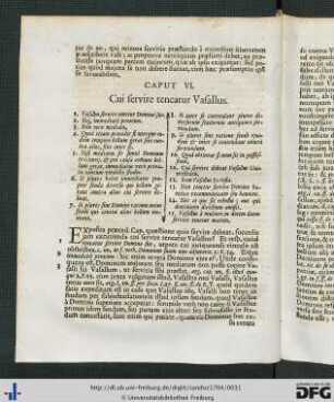 Caput VI. Cui servire teneatur Vasallus.