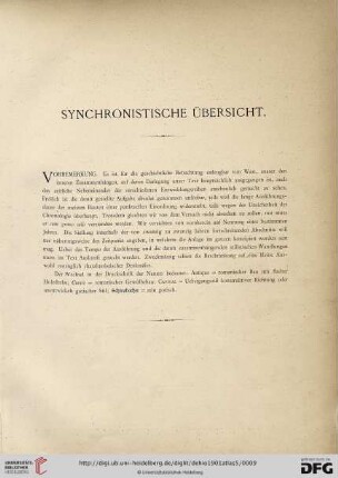 Synchronistische Übersicht