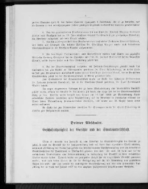 Dritter Abschnitt. Geschäftsthätigkeit der Gerichte und der Staatsanwaltschaft.