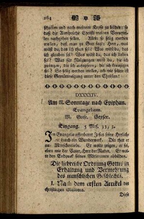 DXXXXIV. Am II. Sonntage nach Epiphan. Evangelium.