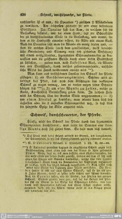 Schweif, durchscheuerter, der Pferde