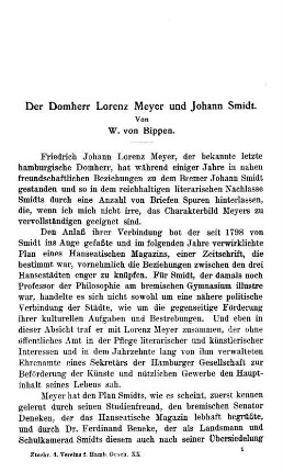 Der Domherr Lorenz Meyer und Johann Smidt