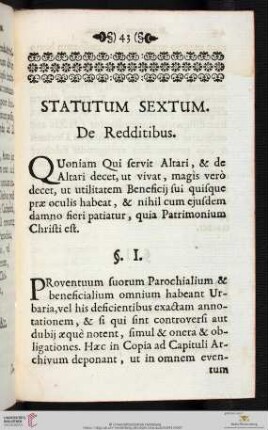 Statutum Sextum