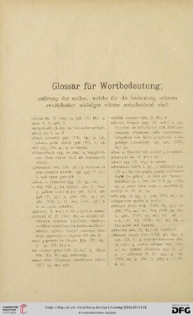 Glossar für Wortbedeutung