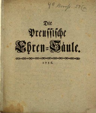 Die Preussische Ehren-Säule