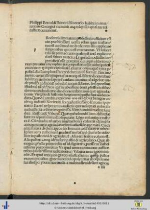 Philippi Beroaldi Bononiensis orationes