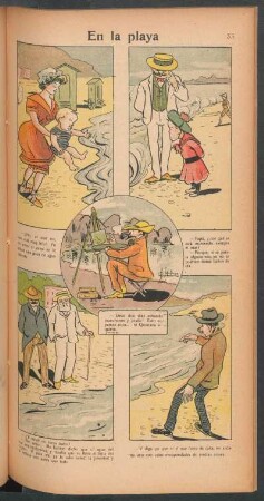 En la playa - [Cómic]