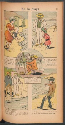 En la playa - [Cómic]