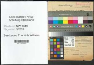 Entnazifizierung Friedrich Wilhelm Beerbaum , geb. 18.04.1911 (Marktpruefer)