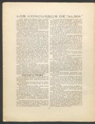 Los concursos de "Alma"