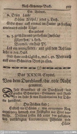 Das XXXIII. Capitel. Von dem Durchlauff/die rote Ruhr genannt.