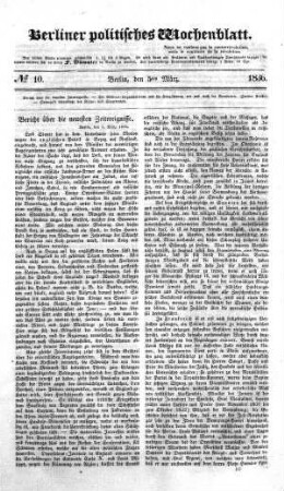 No 10, 5. März 1836