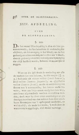 XXXV. Afdeeling. Over de Bloedmaaking