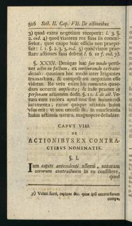 516-650, Caput VIII. De actionibus ex contractibus nominatis