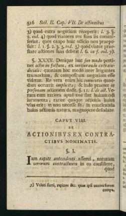 516-650, Caput VIII. De actionibus ex contractibus nominatis