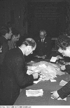 Dresden, Volkswahl 1954, Stimmabgaben, Wahlauszählung, 17. Oktober 1954