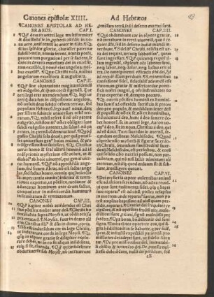 Canones Epistolae Ad Hebraeos.