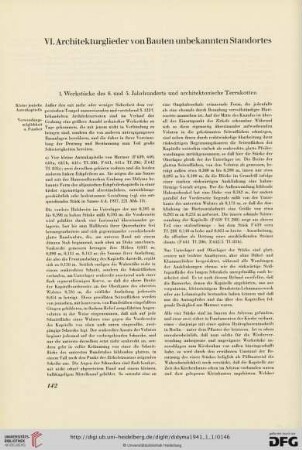 VI. Architekturglieder von Bauten unbekannten Standortes