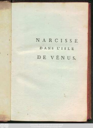 Narcisse Dans L'Isle De Vénus : Poëme En quatre Chants