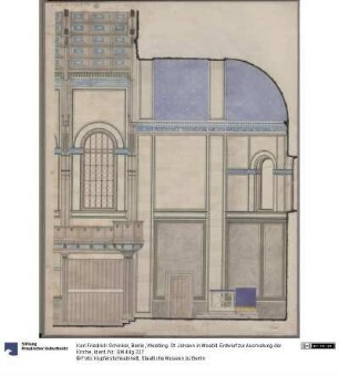 Berlin, Wedding. St. Johann in Moabit. Entwurf zur Ausmalung der Kirche