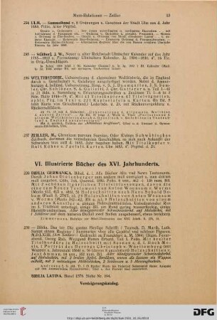 Illustrierte Bücher des XVI. Jahrhunderts (Nr. 238-253)